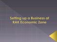 Setting up a Business at RAK Economic Zone PowerPoint PPT Presentation