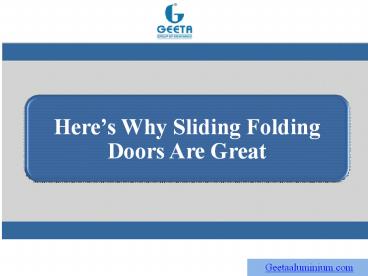 Here’s Why Sliding Folding Doors Are Great