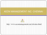 *(Aeon)** management Inc Chennai Velachery Reviews