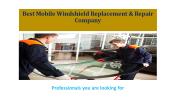 Best Mobile Windshield Replacement & Repair Company