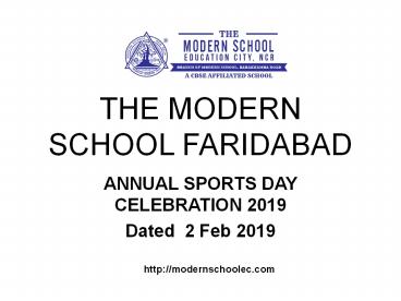 THE MODERN SCHOOL FARIDABAD