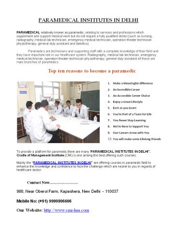 Paramedical Institute in Delhi (2)