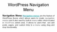 WORDPRESS NAVIGATION MENU (1)