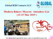 Modern Bakery Moscow  Attendees List