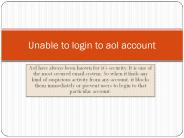Quck Fix Unable to sign into aol mail problem?