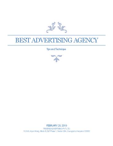 Find The Best Advertising Agency