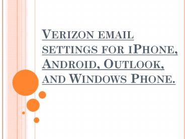 Verizon email settings for iPhone, Android, Outlook, and Windows Phone