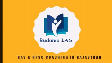 Ras and RPSC Coaching in Rajasthan