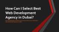 How To Select Best Web Development Agency in Dubai? PowerPoint PPT Presentation