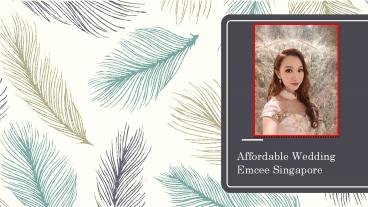 Find Affordable Wedding Emcee Near You in Singapore