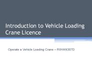 Introduction to Vehicle Loading Crane Licence