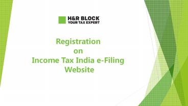 Registration on incometaxindiaefiling website