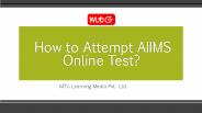 How to attempt AIIMS online test - PCMB TODAY