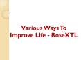 Various Ways To Improve Life - RoseXTL PowerPoint PPT Presentation
