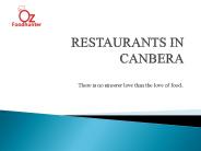 Best restaurants in canberra