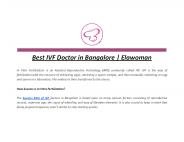 Best IVF Doctor in Bangalore | Elawoman