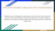 Office Stationery Checklist for your Business
