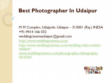 Best Photographer In Udaipur