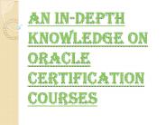 Studying For an Oracle Certification Courses