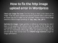 How to fix the http image upload error in wordpress PowerPoint PPT Presentation