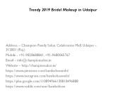 Trendy 2019 Bridal Makeup in Udaipur