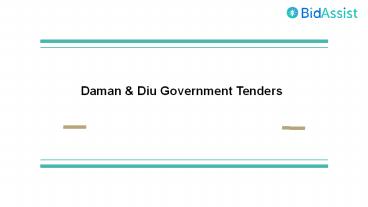 Daman & Diu Latest Tenders