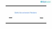 Delhi Tenders