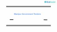 Manipur Latest Tenders