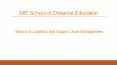 Basics of Logistics and Supply Chain Management - MITSDE PowerPoint PPT Presentation