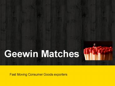 matchbox factory in india