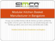 Modular Kitchen Basket Manufacturer in Bangalore