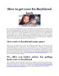 How to get your ex boyfriend back when he broke up with you PowerPoint PPT Presentation