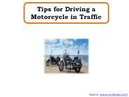 Tips for Driving a Motorcycle in Traffic