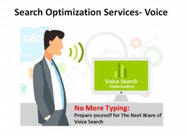 Search Optimization Services- Voice