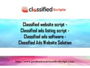 Classified website script
