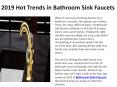 2019 Hot Trends in Bathroom Sink Faucets PowerPoint PPT Presentation