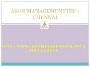 Aeon Management Inc Chennai (((Velachery))) Reviews