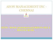 Aeon Management Inc _--- Chennai Velachery Reviews (((Aeon )) Mgt