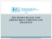 Six Sigma Certification Training | IFQ India Pune
