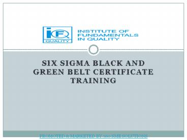 Six Sigma Certification Training | IFQ India Pune (1)