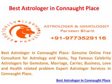 Best Astrologer in Connaught Place