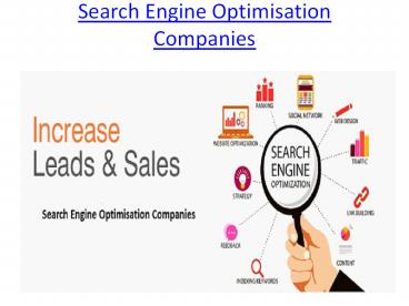 Search Engine Optimisation Companies