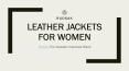 Leather Jackets For Women