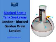 Blocked Septic Tank Soakaway London