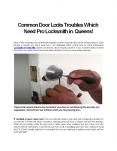 Common Door Locks Troubles Which Need Pro Locksmith in Queens! PowerPoint PPT Presentation