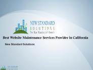 Best Website Maintenance Services Provider in California