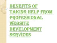 Benefits of Professional Website Development Services