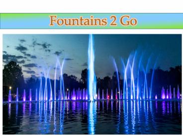 Lighted Pond Fountains