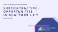 Bid on Subcontracting Opportunities in New York City PowerPoint PPT Presentation