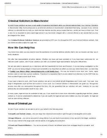 Criminal Solicitors in Manchester